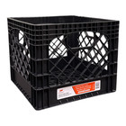 16qt Heavy-duty Plastic Milk Crate Black With Built-in Handles