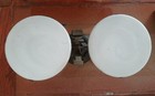 Antique Fairbanks Cast Iron Balance Scale White Porcelain Plates Vtg Mercantile