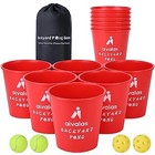 Yard Pong Outdoor Games Set  Giant Yard Games Set With 12 Buckets And Balls 