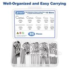 86 Pcs Cotter Pin Assortment Kit  10 Sizes Stainless Steel Cotter Pins   R Clips