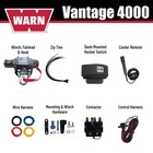 Warn Vantage 4000 12 Volt Dc Powered Electric Atv Winch 4000-lb 