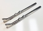 36  Fishtail Chrome Slip On Exhaust Pipe Tips For Harley Touring 1995-2016