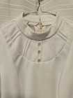 Vintage 1960 s White Swan White Nurses Dress Zip Back  Back Neck Button