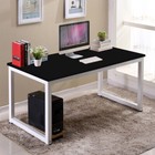 Black Wood Computer Table Pc Laptop Workstation Study Desk Office Furniture New