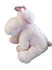 Vtg Darly Pink Hippo Large Floppy Russ Berrie Pink Gingham Bow Headband 20 In