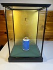 Antique Vintage Large Japanese Glass Display Case Black Shadow Box Case Vitrine