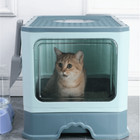 Maxpw-extra Large Fully Enclosed Cat Litter Box  With Drawer   Top Entrance  Odo
