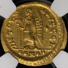 Ngc Au  Gold Zeno 474-491 Ad  Byzantine Empire Av Solidus Roman Aureus Rare Coin