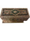 Silver jewel Inlaid Moroccan middle Easternjewelry Wedding Box Velvet Lined Boho