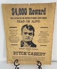 Butch Cassidy Wanted Poster  Western  Outlaw  Old West   