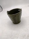 Vintage Floraline  429 Dark Green Pedestal Planter Vase Mid Century Pottery