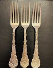 Read Gorham Versailles Sterling Silver Antique Flatware Luncheon Forks 925 Solid