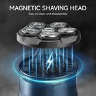 Electric Head Shaver For Bald Men  6d Flexible Shavers  Magnetic Blue
