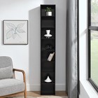 8-tier Media Tower Rack cd Dvd Slim Storage Cabinet With Adjustable Shelves