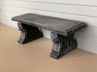1 12 New Dollhouse Miniature Ornamental Mason Effect Lion Head Garden Seat Bench