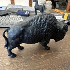 Vintage Cast Iron Buffalo Bank 8    Long