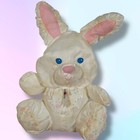 Vtg 1994 Fisher Price Puffalump White Bunny Rabbit Rattle Baby Plush    1214