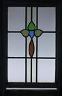 Simple Abstract Midsize English Leaded Stained Glass Window 17 3 4  X 27 1 4 