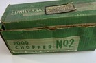 Vintage Universal Food And Meat Chopper No 2 Grinder Original Box W  Attachments