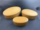 Set Of 3 Hand Turned Wood Boxes W  Lids - Artist Signed And Numbered