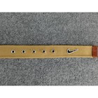 Nike Golf Web Belt Mens 38 Tan Good Leather Trim Canvas Swoosh Logo Athletic