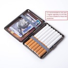 Metal Cigarette Case With Elastic 93 5mm X 68mm X 16 5mm  Vintage Bronze