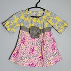 Rufflebutts Baby Girls Floral Mixed Print Ruffle Top Dress Yellow Pink 6-12m