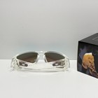 Oakley Gascan Oo9014 Polarized Sunglasses Matte Clear Frame Blue Lens