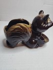 Squirrel Ceramic Planter Brown Big Teeth Vintage Japan Chipmunk