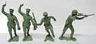 Vintage Marx 5  Army Men Wwii Green Tan Lot Of 10 Us Russian Japanese Soldiers