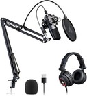 Maono Au-a04h Adjustable Professional Podcast Microphone   Studio Headphone Kit