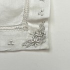 Old Fashion Linen Wedding Handkerchief Bride Cottage Vintage Feminine Dainty