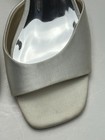 Badgley Mischka Ivory Satin Open Toe Bridal Shoes Size 8 Medium Heel