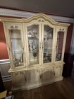 Traditional 7-piece Dining Set With Table  6 Chairs  China Cabinet  Beige Wood
