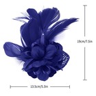 Women s Fascinator Feather Flower Pin Brooch Corsage Bridal Hairband Derby Ha   