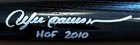 Andre Dawson Chicago Cubs Signed Black Louisville Slugger Bat Hof 2010 Bas