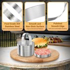 Sous Vide Hamburger Patties Cooking Rings For 1 2 Lb  Stainless Steel
