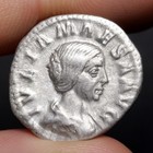 Pudicitia Denarius 218ad Ancient Roman Empire Silver Coin Vf Julia Maesa Rome