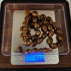 Rare Antique Natural Kuka Wood Tasbih Rosary 33 Olive Cut Beads Handmade 56 6g