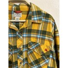 L l  Bean Men s Yellow Plaid Flannel Shirt Organic Cotton Size Large