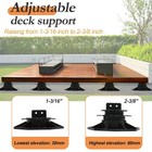 30 Pcs Adjustable Deck Support Blocks Raising 1-3 16  To 2-3 8   Black