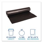 Boardwalk Recycled Low-density Black Can Liner  45 Gal  1 2 Mil  40 X 46  100 ct