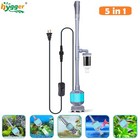 Hygger Electric Aquarium Vacuum Gravel Cleaner Automatic Wash Sand water Change