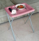 Folding Tv Tray Table  set Of 2   Coral Pink  17 X 22 X 26 Inches  Portable I   