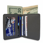 Slim Rfid Bifold Wallet For Men     Genuine Leather Minimalist Card Holder With Id