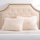  Luxury Long Hair  Pv Fur  Faux Fur Standard Sham 20 x26  Standard Sham Cream