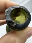 Antique 1750 s French Black Glass Olive Green Bottle - Open Pontil 
