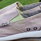 Crocs Men s Classic Walu Loafers Size 10 Kakhi   Lime Green Slip On Casual Shoes