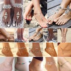 Women Anklet Silver Bead Chain Ankle Bracelet Barefoot Sandal Beach Foot Jewelry