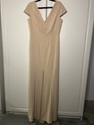 Nwt Amsale Viola In Fawn 14 Bridesmaid Dress